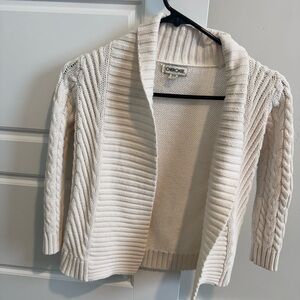 Girls cream knit cardigan